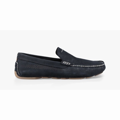 Mocassins UGG Henrick Stripe Perf Driver Homem Azul Marinho | PT-QGKVD